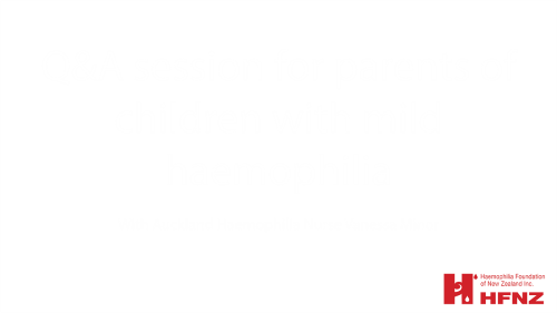 Q & A session for parents of children with mild bleeding disorders